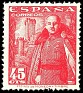 Spain 1948 Franco 45 CTS Rojo Edifil 1028